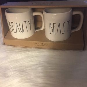 Rae Dunn beauty and beast mugs
